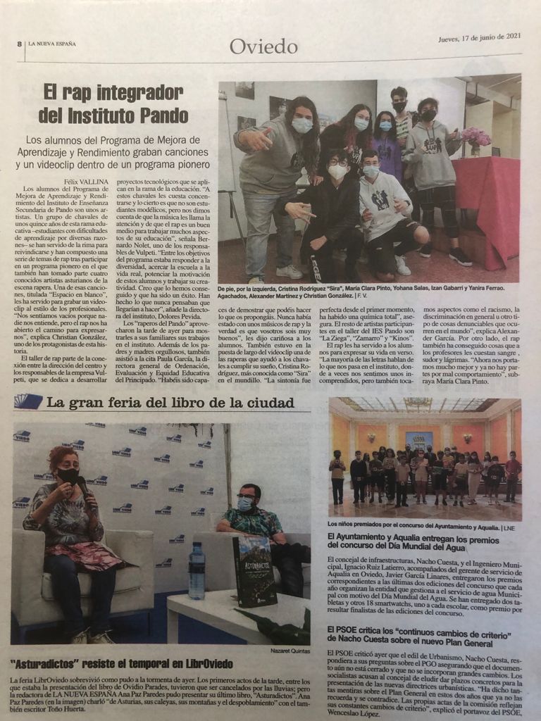 Reportaje sobre el proyecto realizado por el periódico La Nueva España.