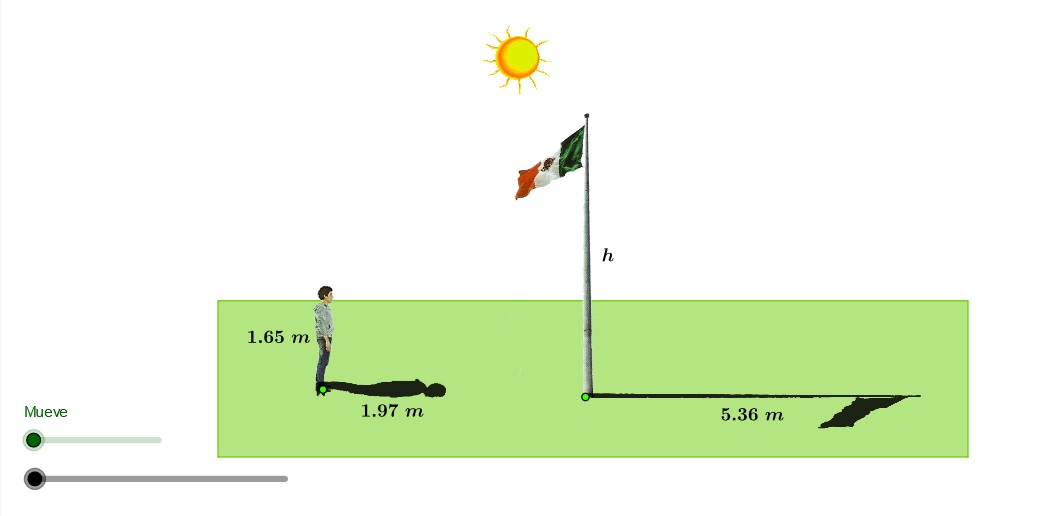 Imagen de Cálculo de la altura de un asta de bandera