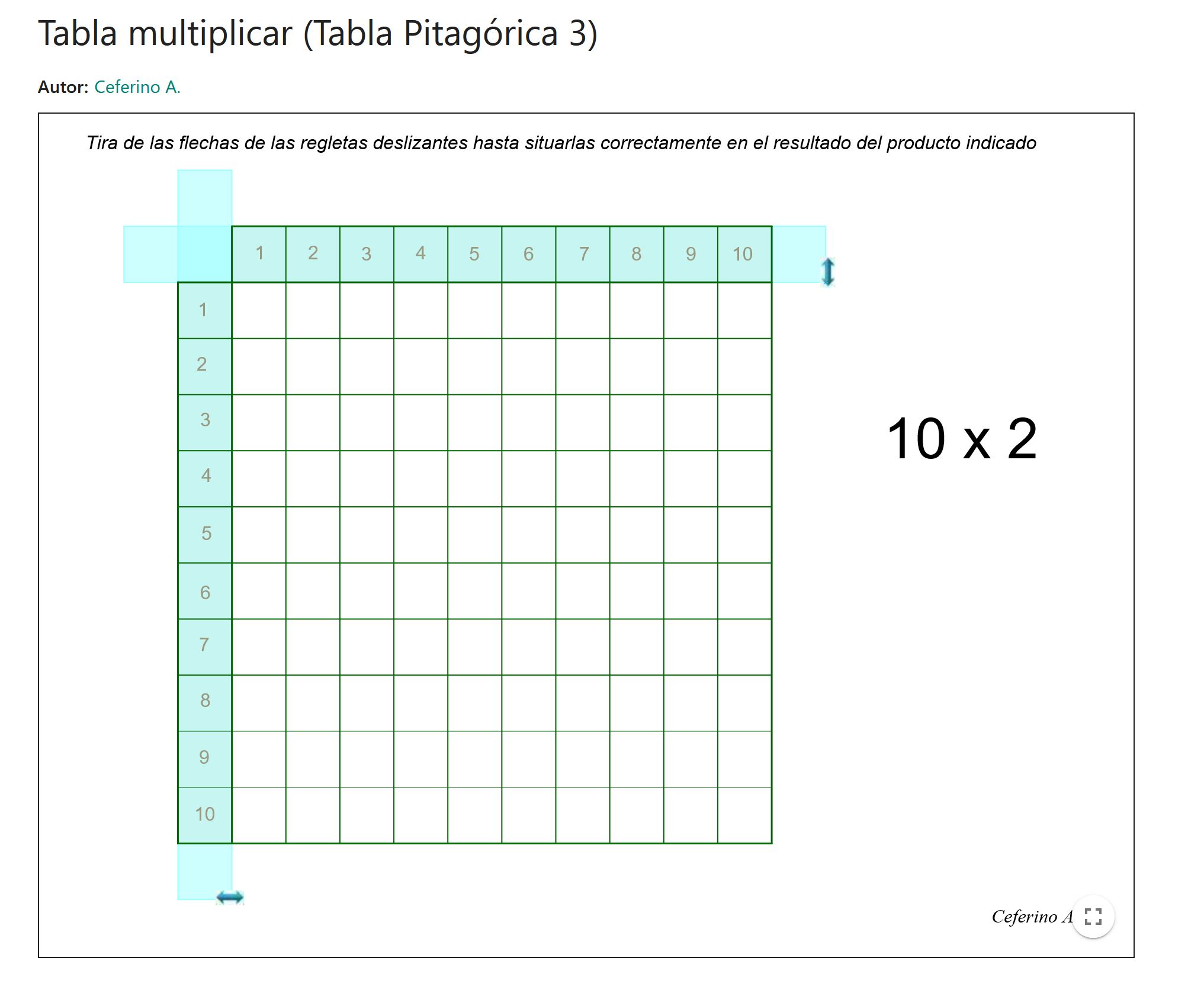 Imagen de Tabla multiplicar (Tabla Pitagórica 3)