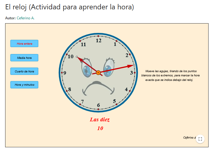 Imagen de El reloj (Actividad para aprender la hora)