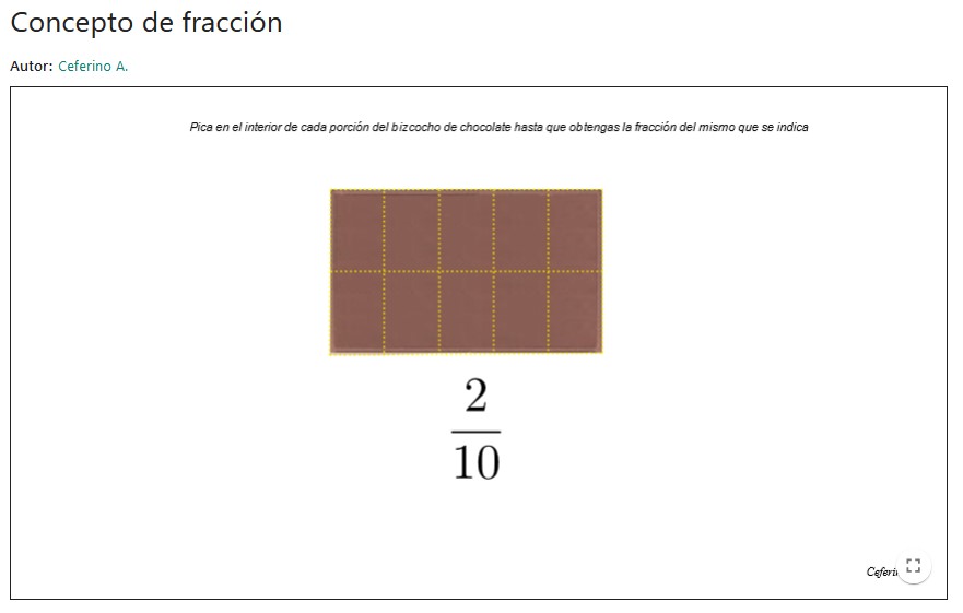 Imagen de Concepto de fracción