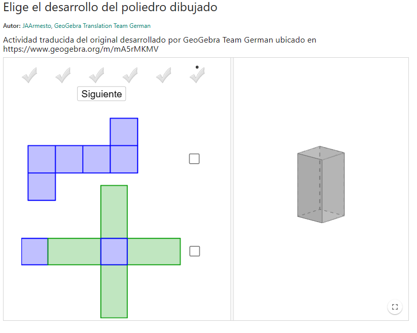 Imagen de Elige el desarrollo del poliedro dibujado