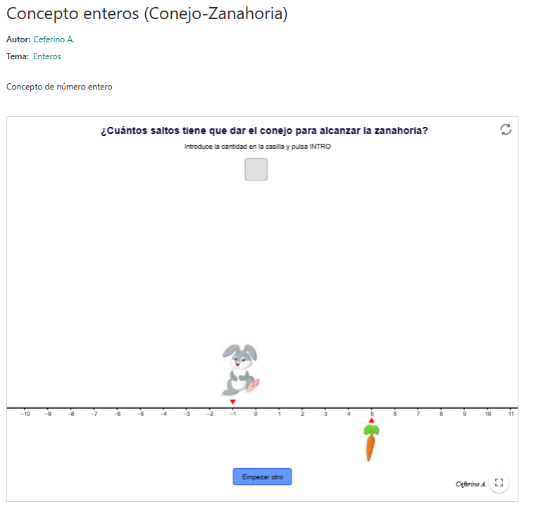 Imagen de Concepto enteros (Conejo-Zanahoria)