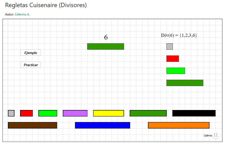 Imagen de Regletas Cuisenaire (Divisores)