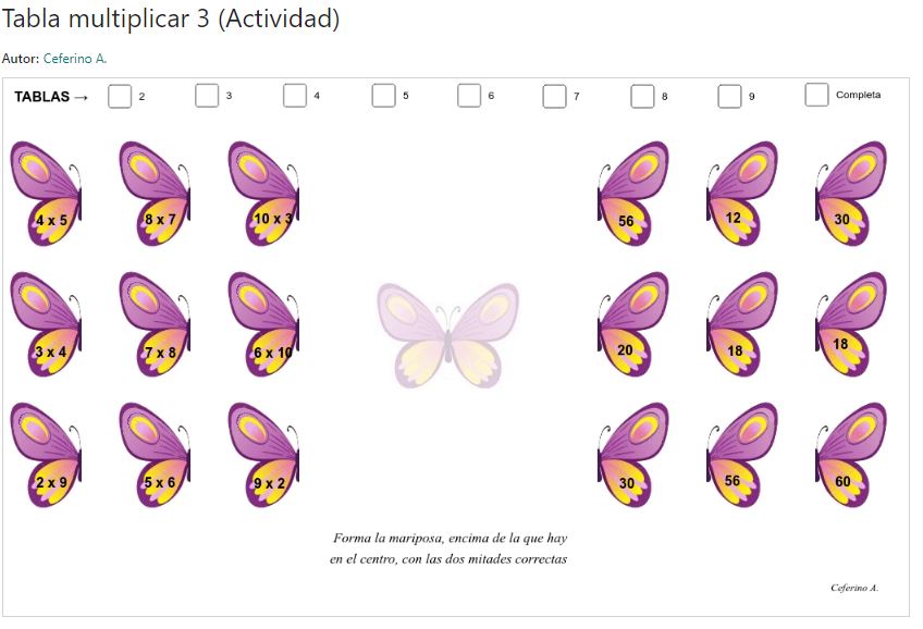 Imagen de Tabla de multiplicar 3 (Actividad)