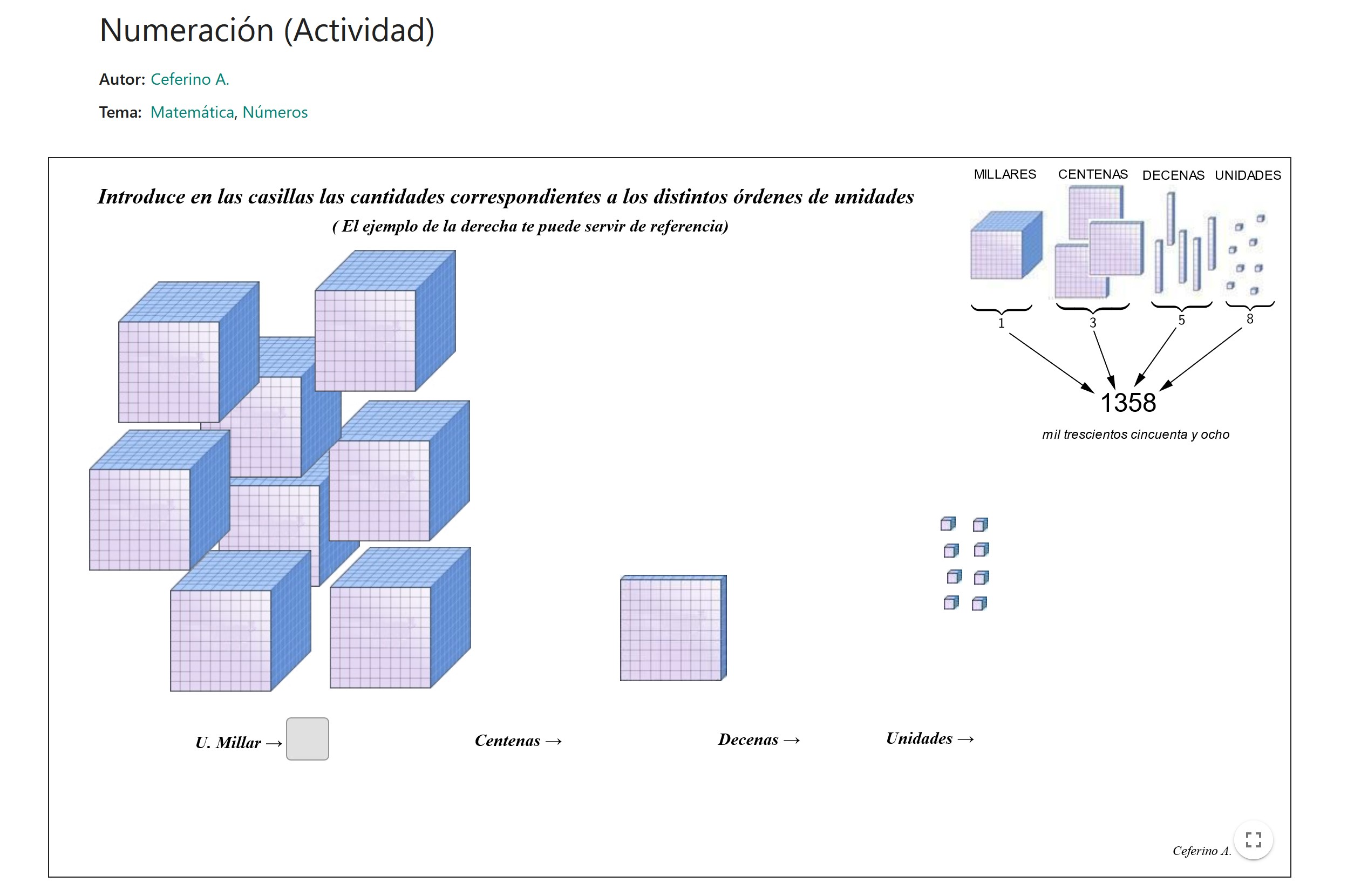 Imagen de Numeración (Actividad)