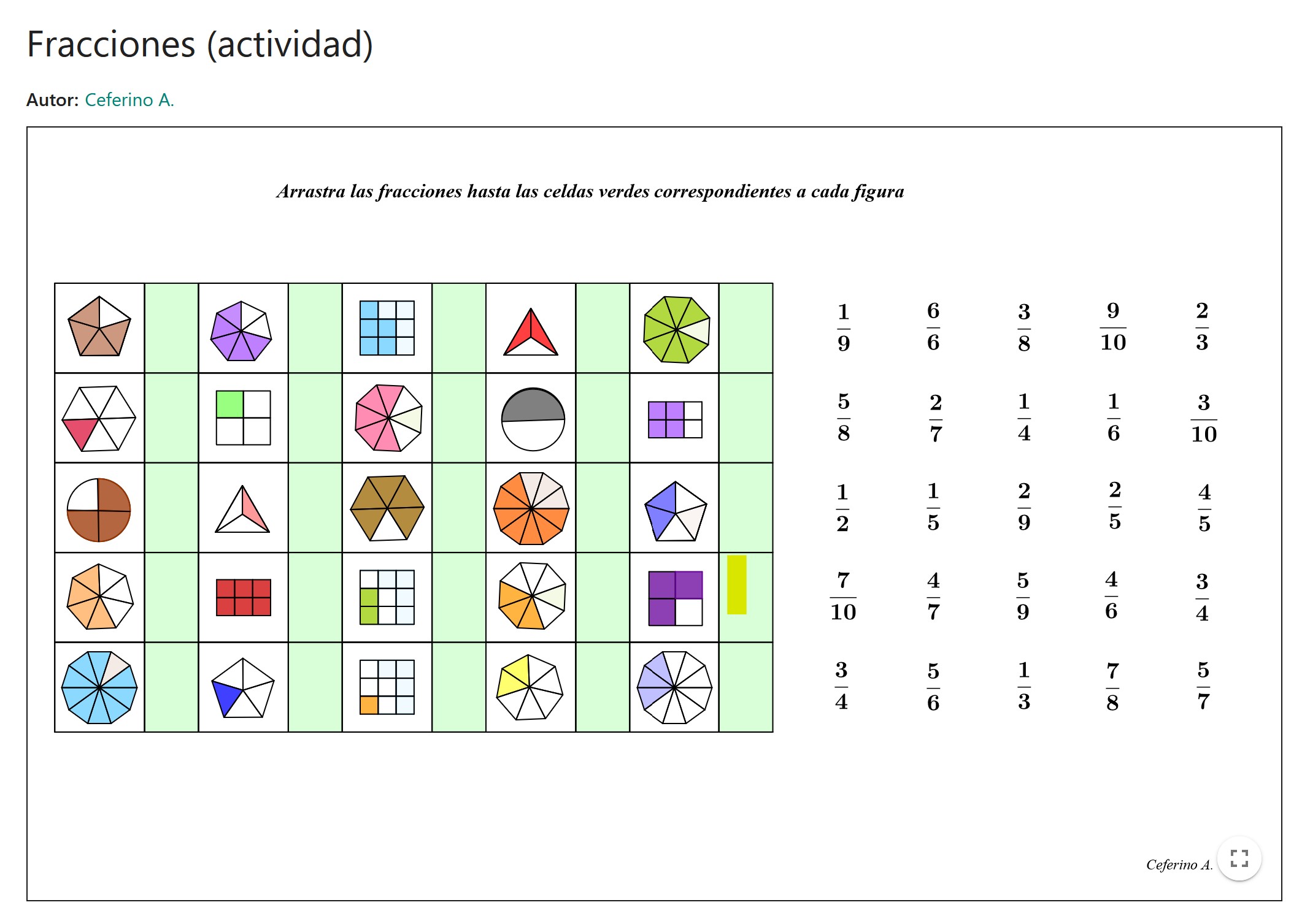 Imagen de Fracciones (actividad)