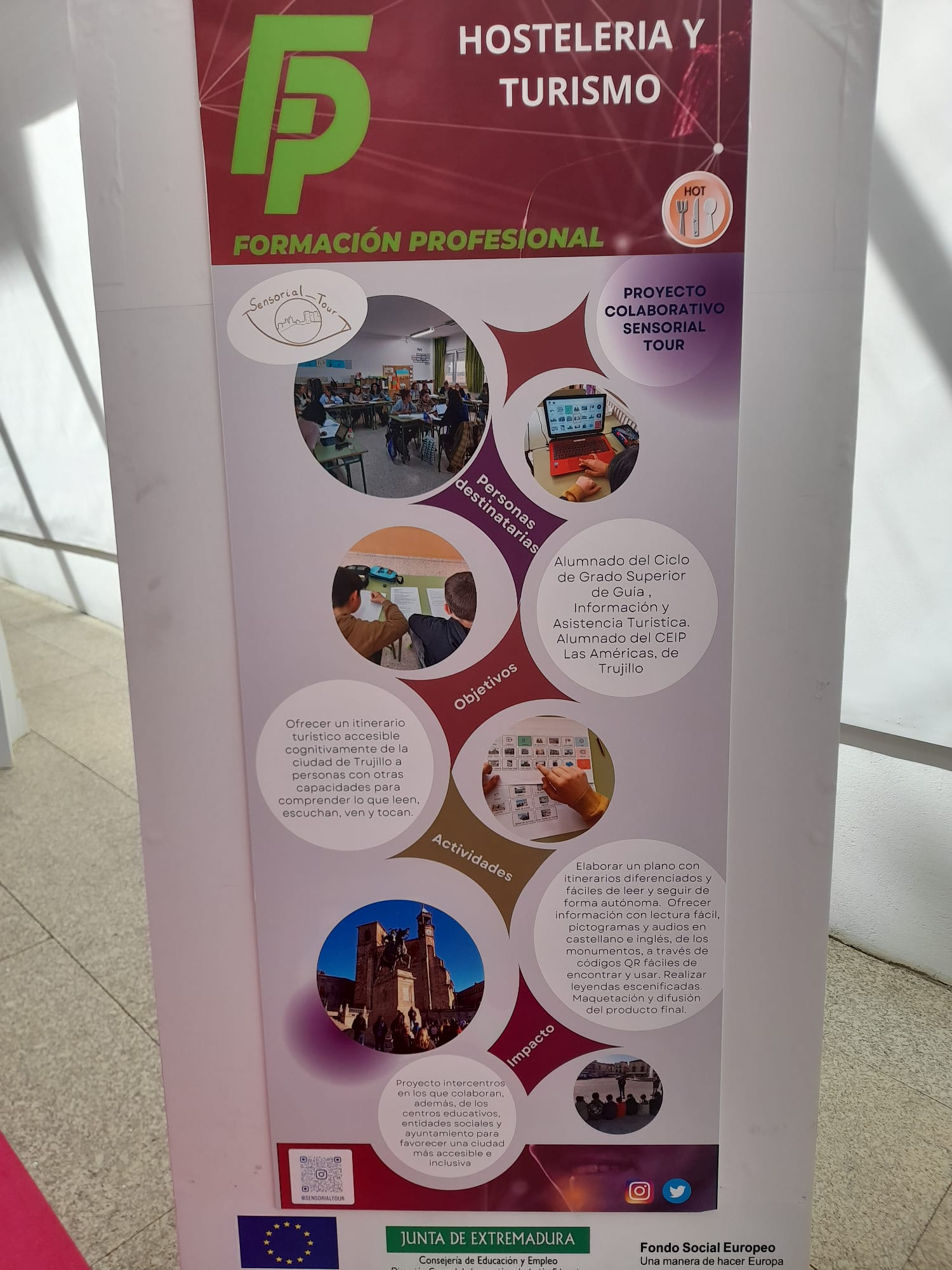 La FP se interesó por nuestro proyecto y elaboró este panel para exhibirlo en sus jornadas