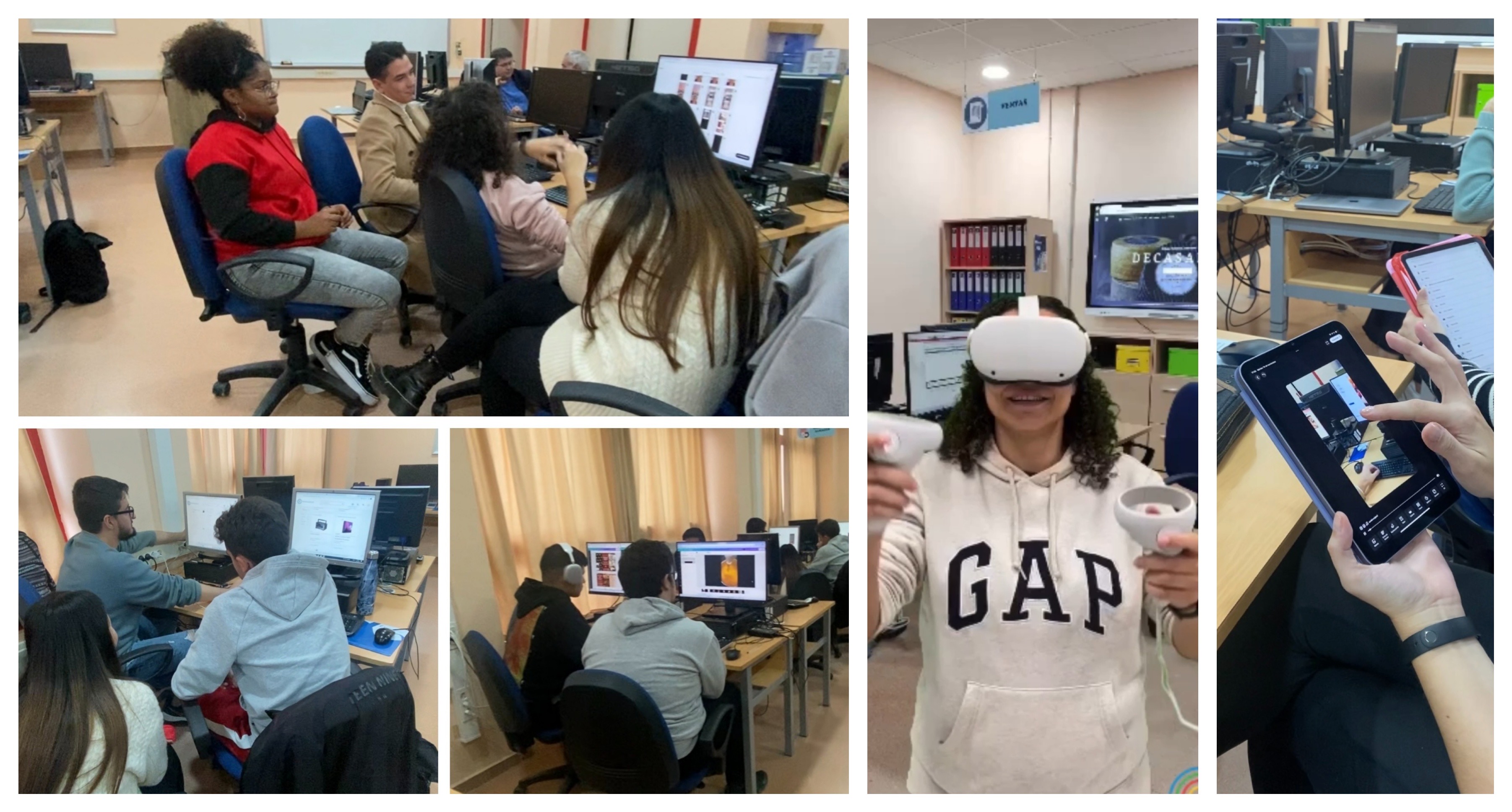 Alumnos de Administración y Finanzas trabajando en su empresa simulada DECASARRE