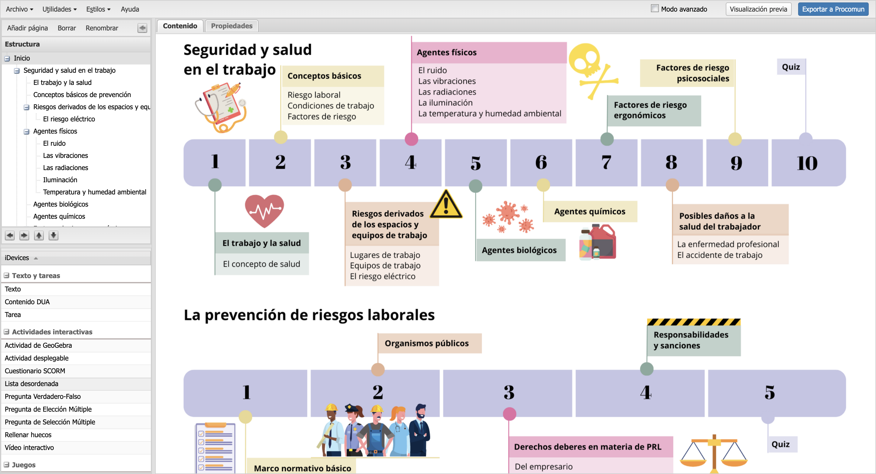 Creando el REA ‘Seguridad y Salud en el trabajo’ con ExeLearning