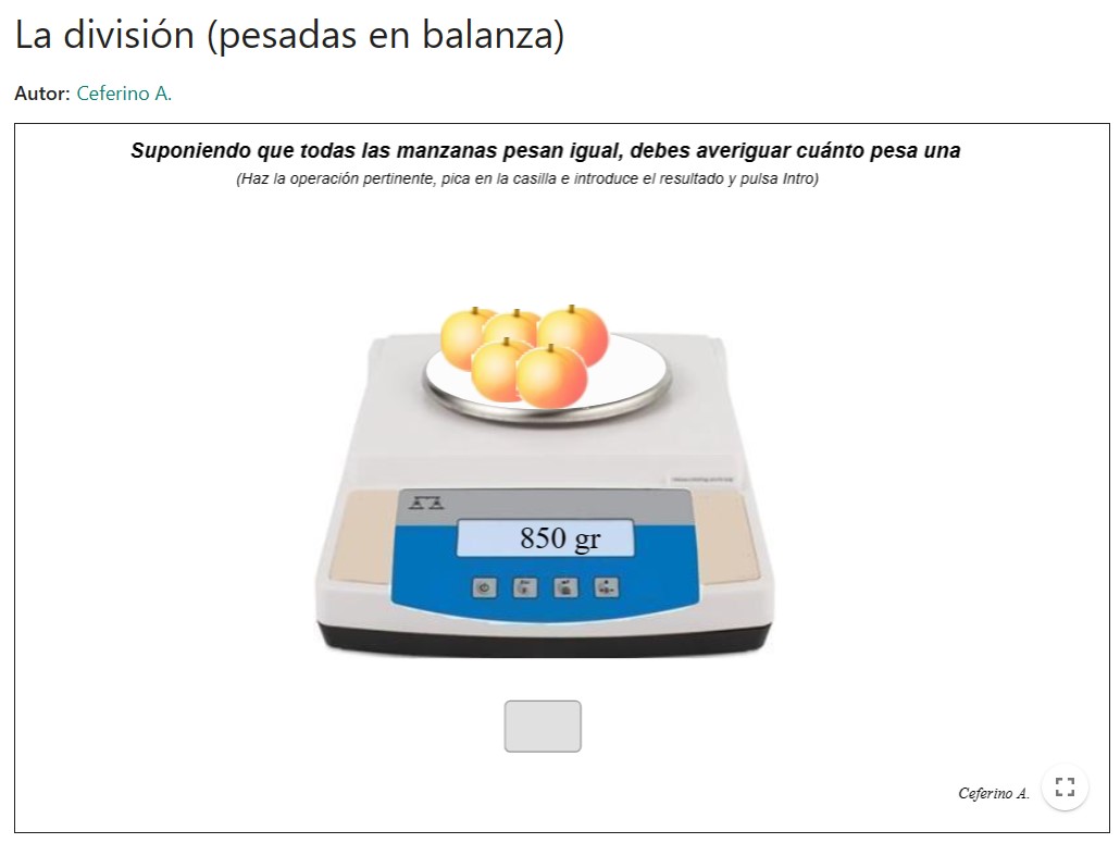 Imagen de La división (pesadas en balanza)