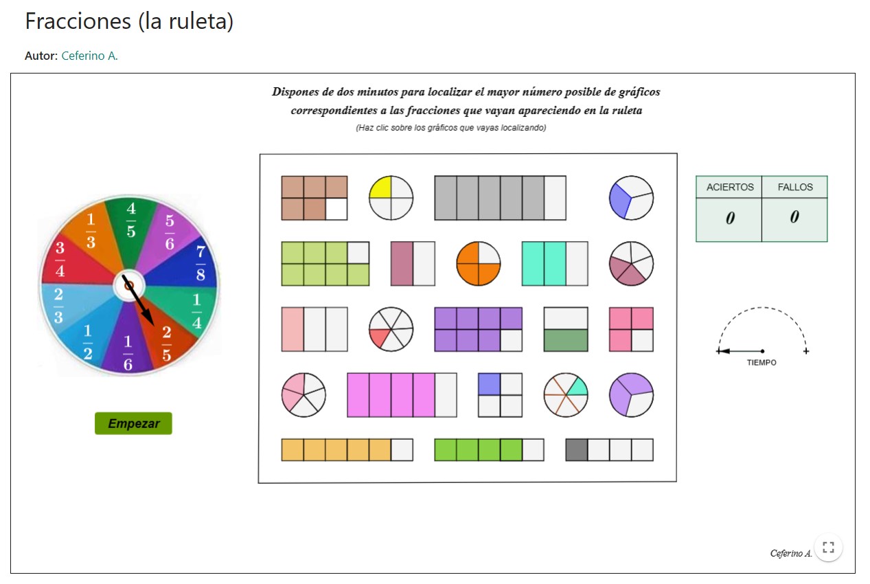 Imagen de Fracciones (la ruleta)