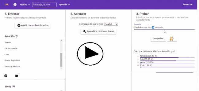 Vídeo 6. Tutorial para usar learningML con textos