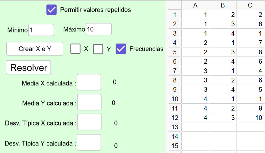 Imagen de Variable Bidimensional: Cálculo de parámetros