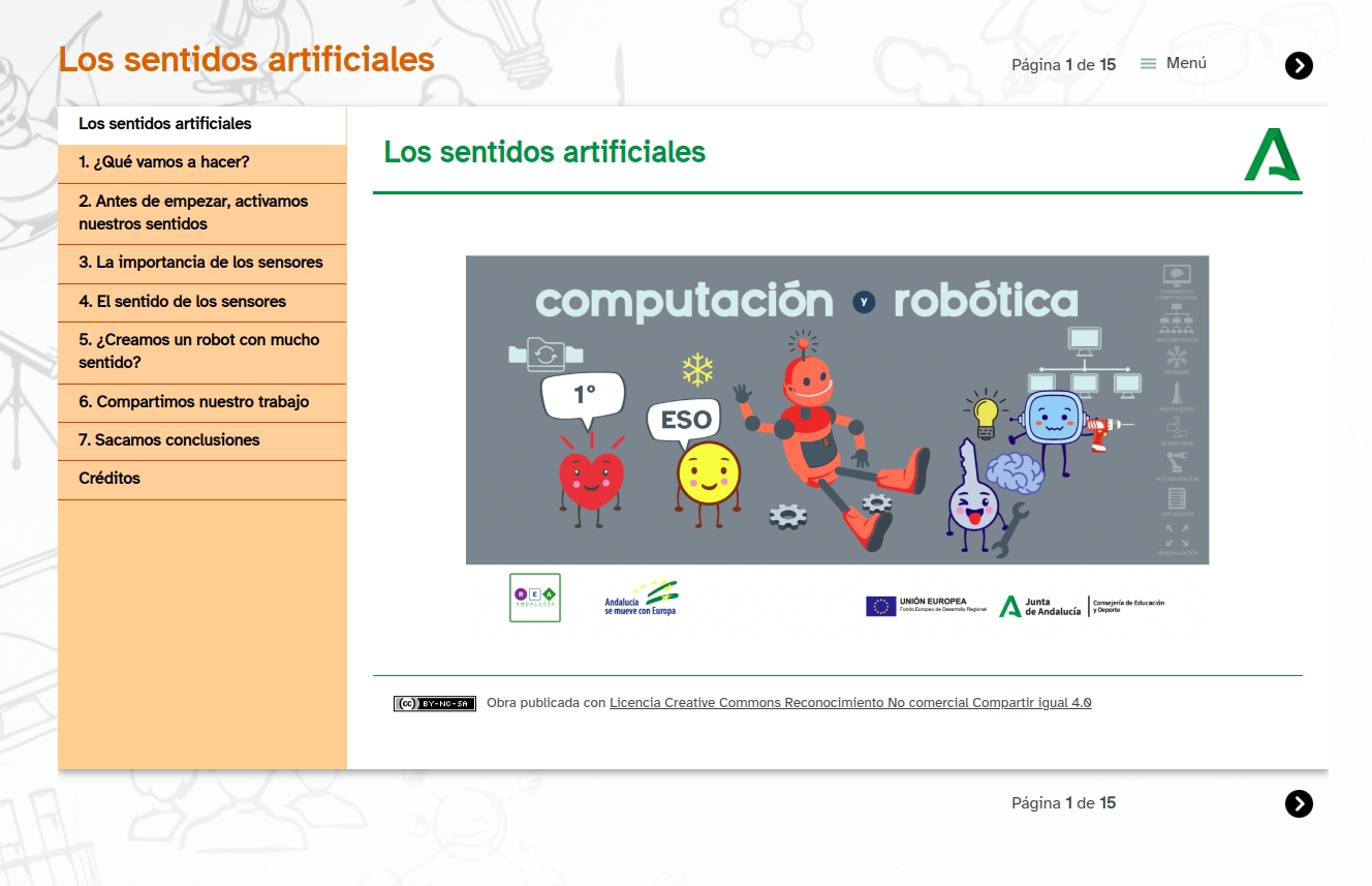 Portada del REA Los sentidos artificiales