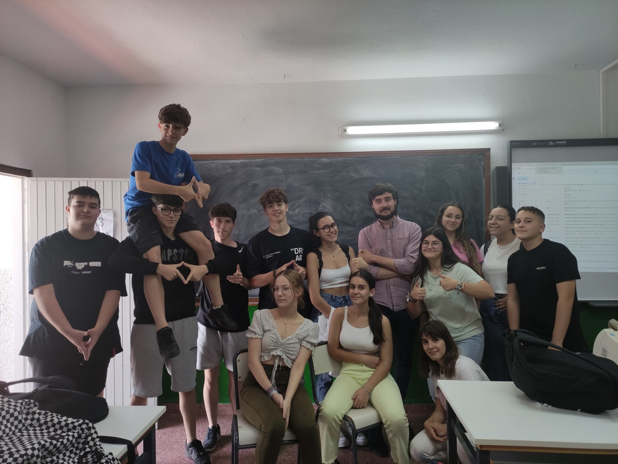 Alumnado del IES Siberia Extremeña participante en la experiencia
