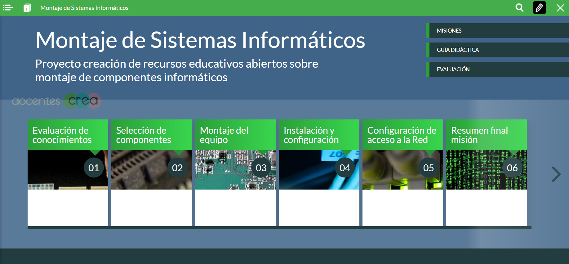 Captura del REA 1 “Montaje de Sistemas Informáticos