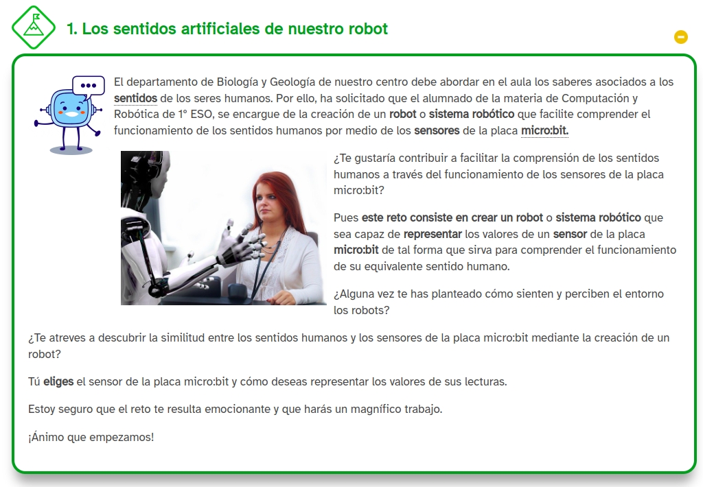 Reto propuesto en la experiencia
