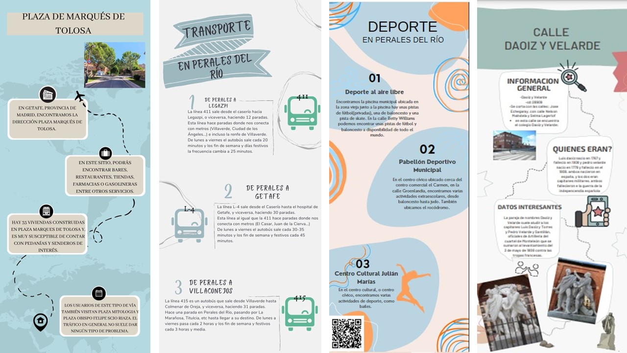 Infografías sobre el callejero de Perales del Río