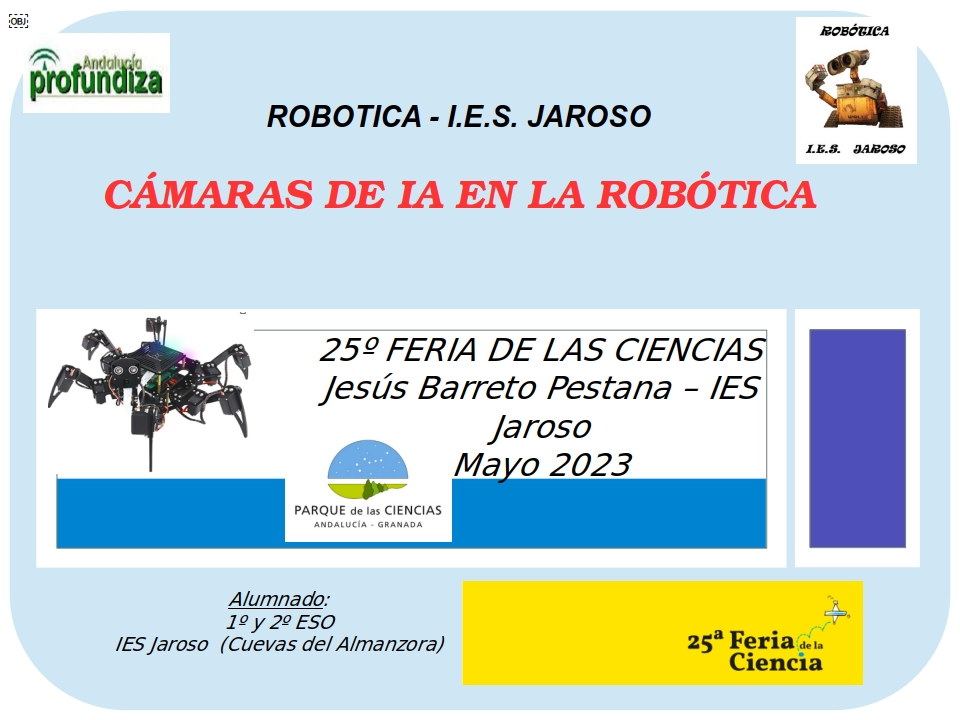 Cámara de IA en la robótica. Feria de las Ciencias de Granada 2023