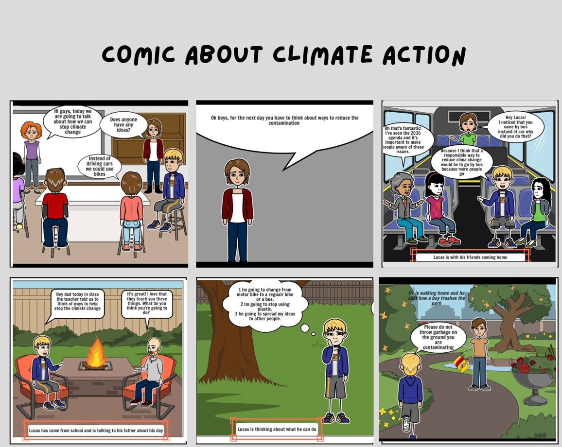 Ejemplo de cómic creado por nuestro alumnado