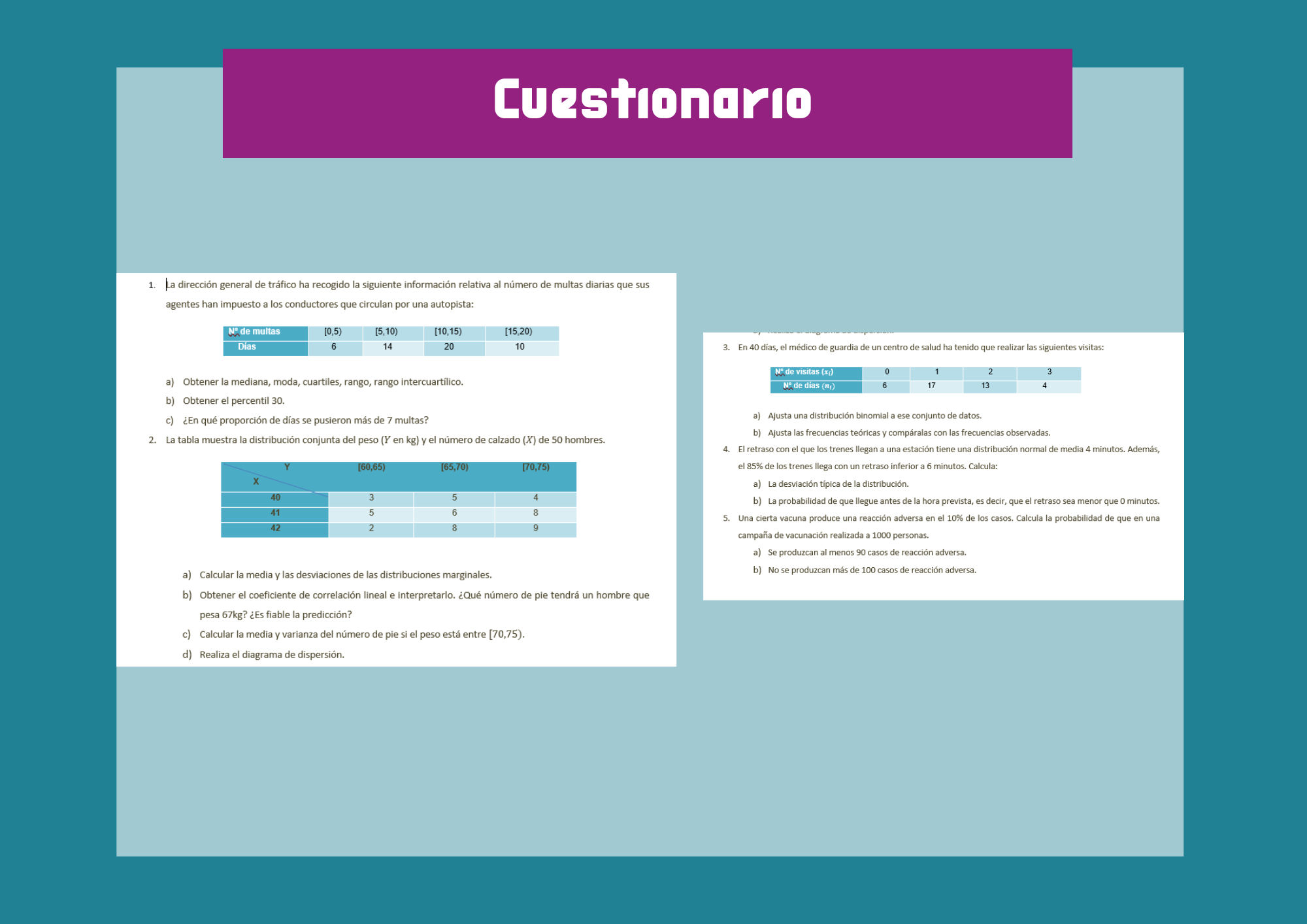 Cuestionario de contenidos adquiridos