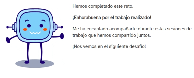 Retor con retroalimentación final de la experiencia
