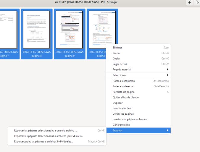 Exportar archivos