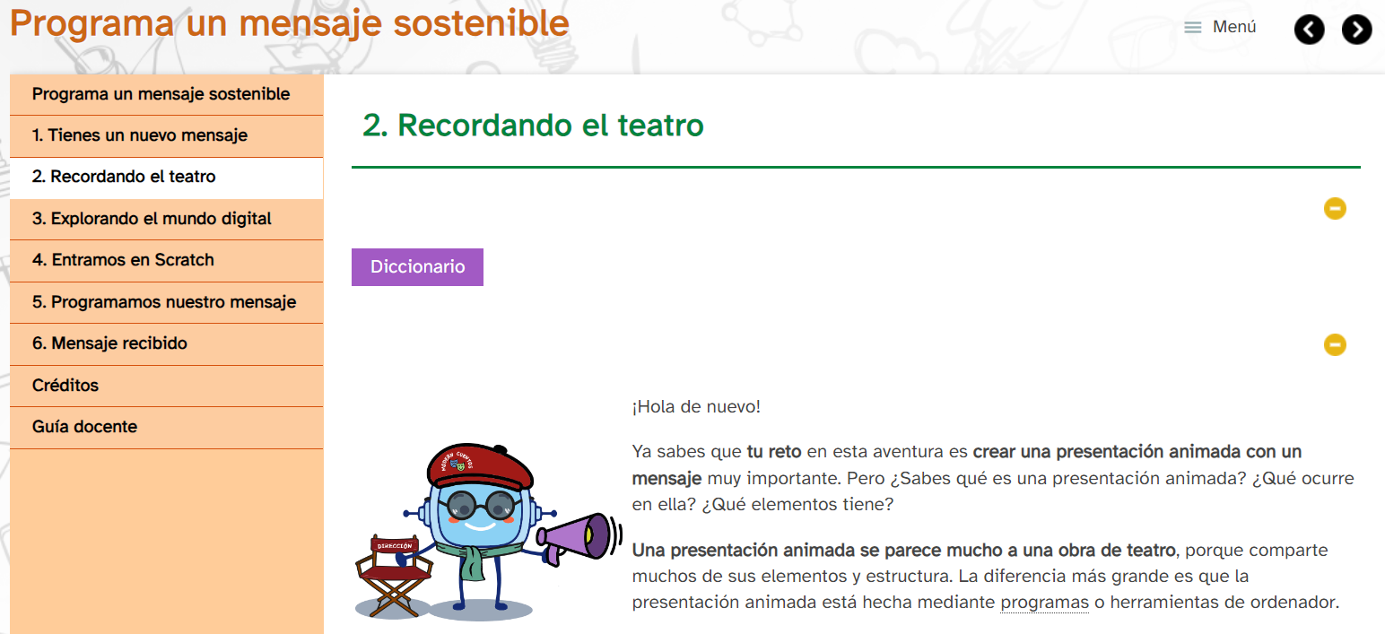 Imagen del REA en la fase de activar