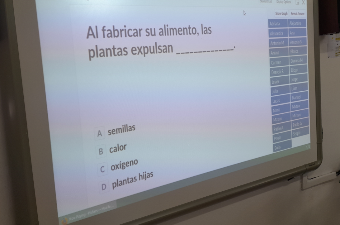 Plickers usado en la evaluación