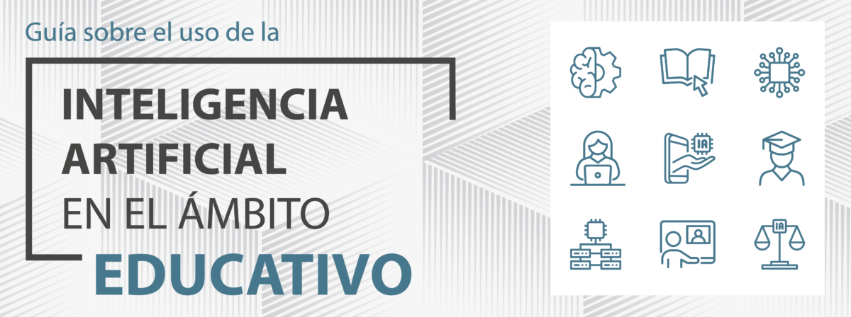 Grafismo de portada - Guía sobre el uso de la IA en el ámbito educativo