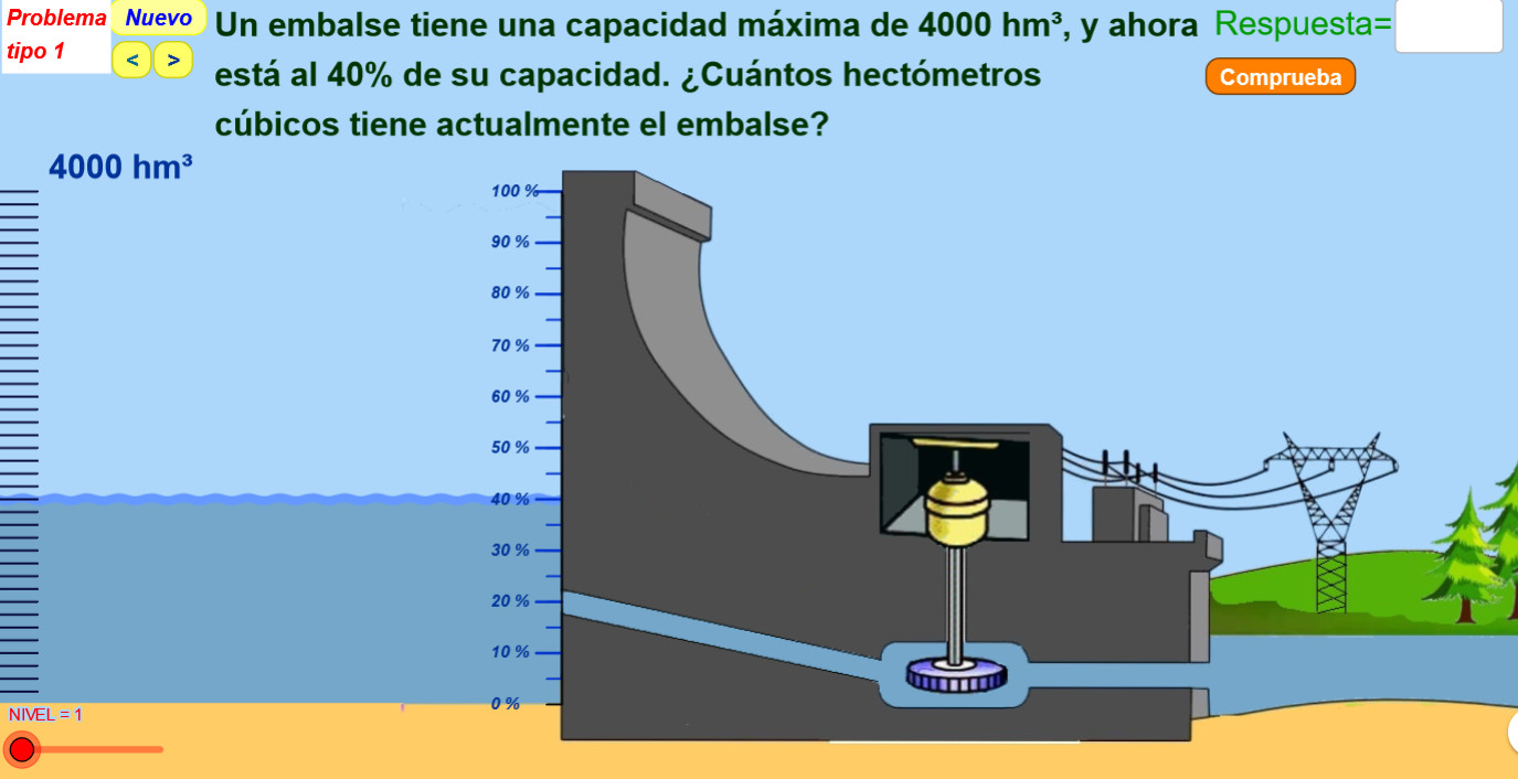 Imagen de Porcentajes en un embalse
