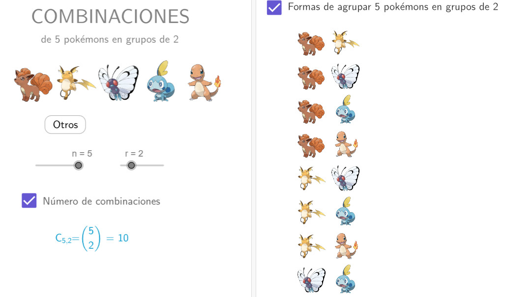 Imagen de Combinaciones