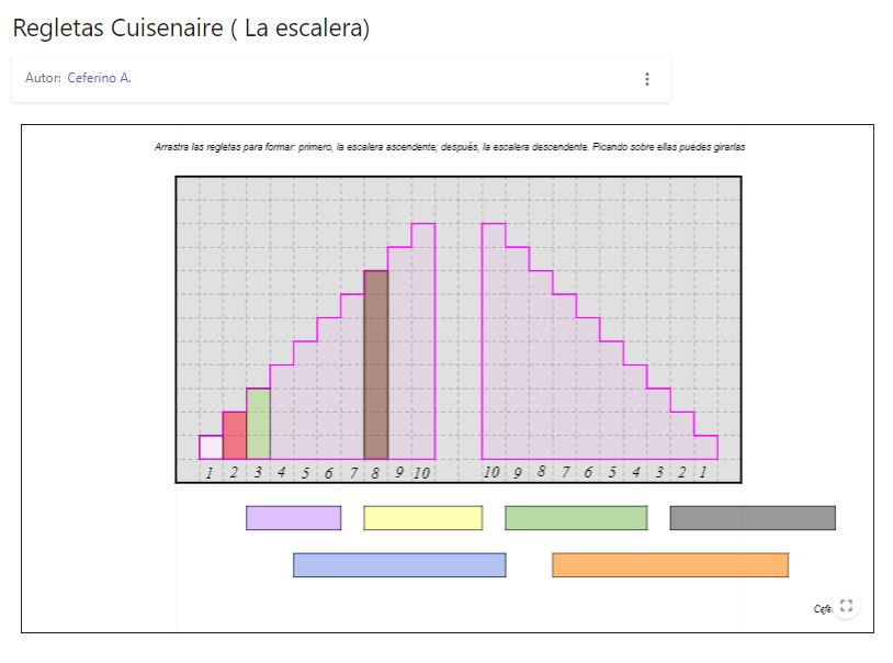 Imagen de Regletas Cuisenaire (La escalera)