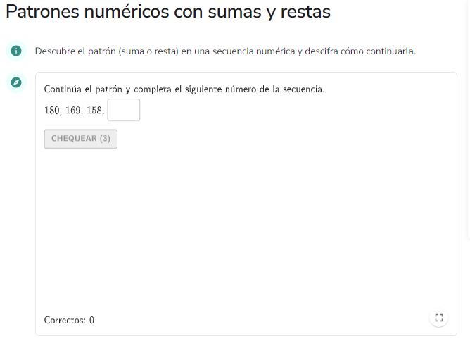 Imagen de Patrones numéricos con sumas y restas