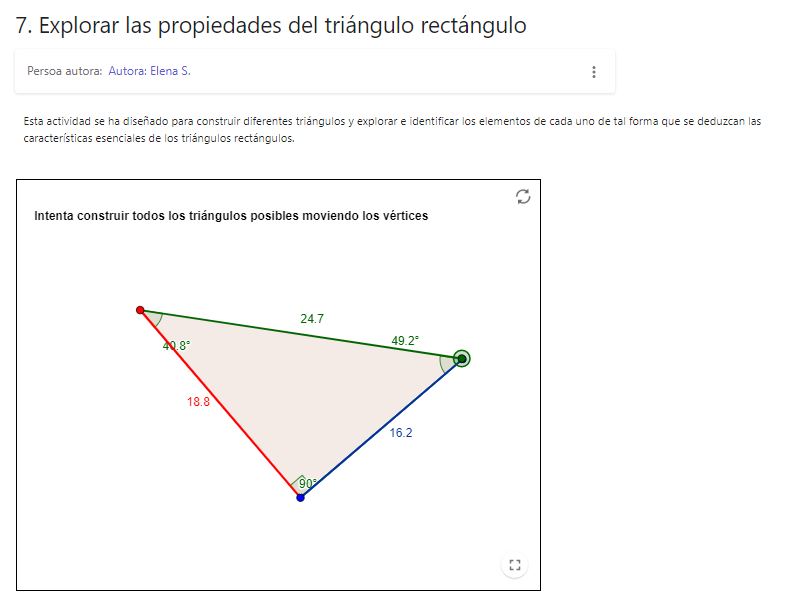 Imagen de 7. Explorar las propiedades del triángulo rectángulo