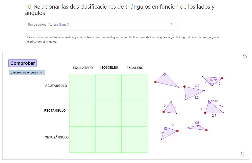 Imagen de 10. Relacionar las dos clasificaciones de triángulos en función de los lados y ángulos