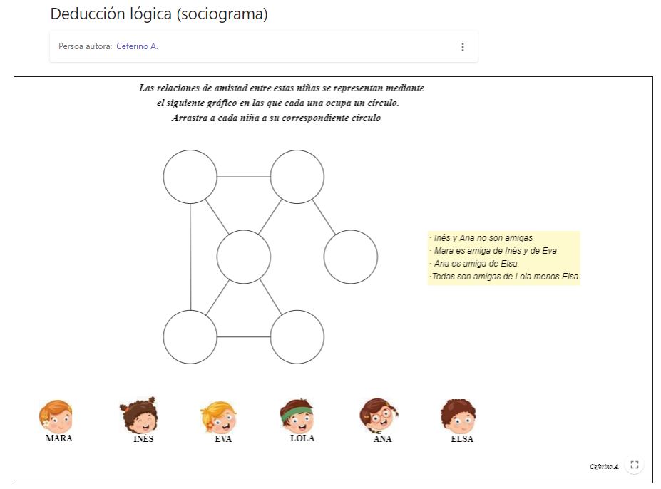 Imagen de Deducción lógica (sociograma)