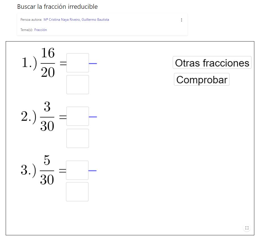 Imagen de Buscar la fracción irreducible