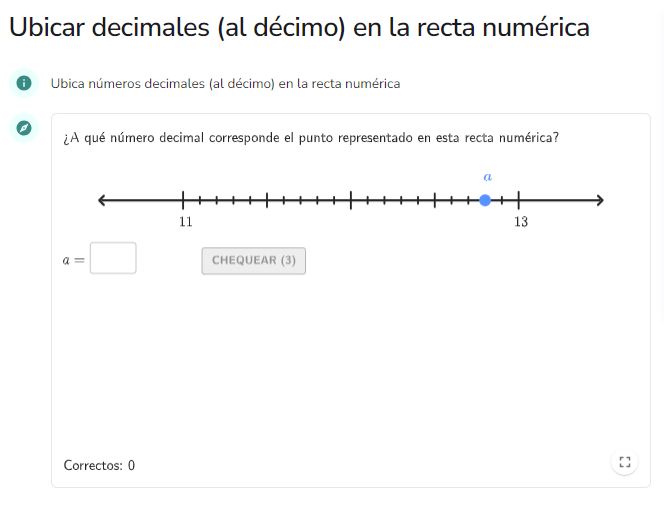Imagen de Ubicar decimales (al décimo) en la recta numérica