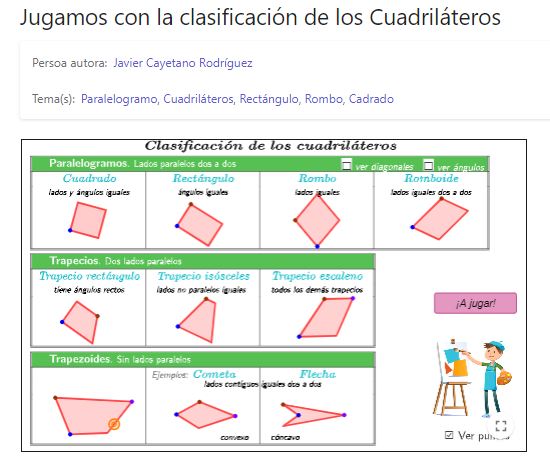 Imagen de Jugamos con la clasificación de los cuadriláteros