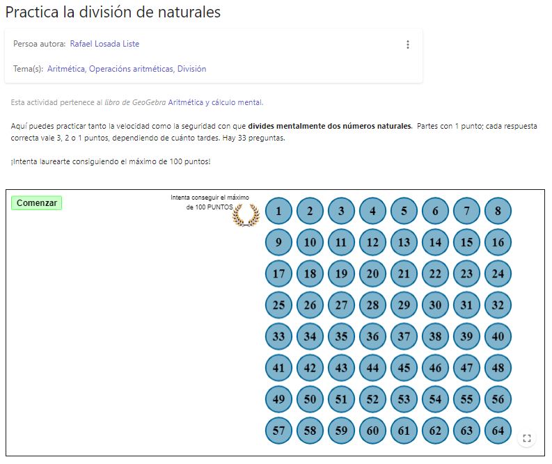 Imagen de Practica la división de naturales