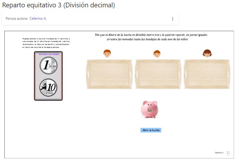 Imagen de Reparto equitativo 3 (División decimal)