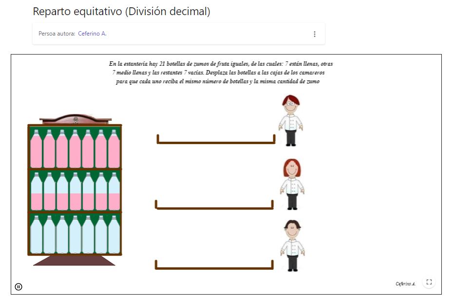 Imagen de Reparto equitativo (División decimal)