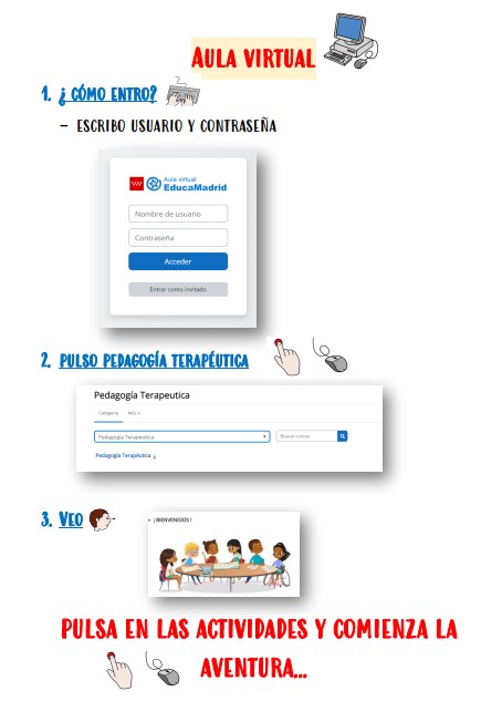 Pasos para entrar en el Aula Virtual Pasos para entrar en el Aula Virtual