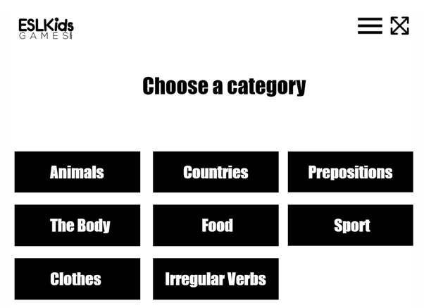 Juego inspirado en WORDLE de la plataforma ESLKidsGAMES