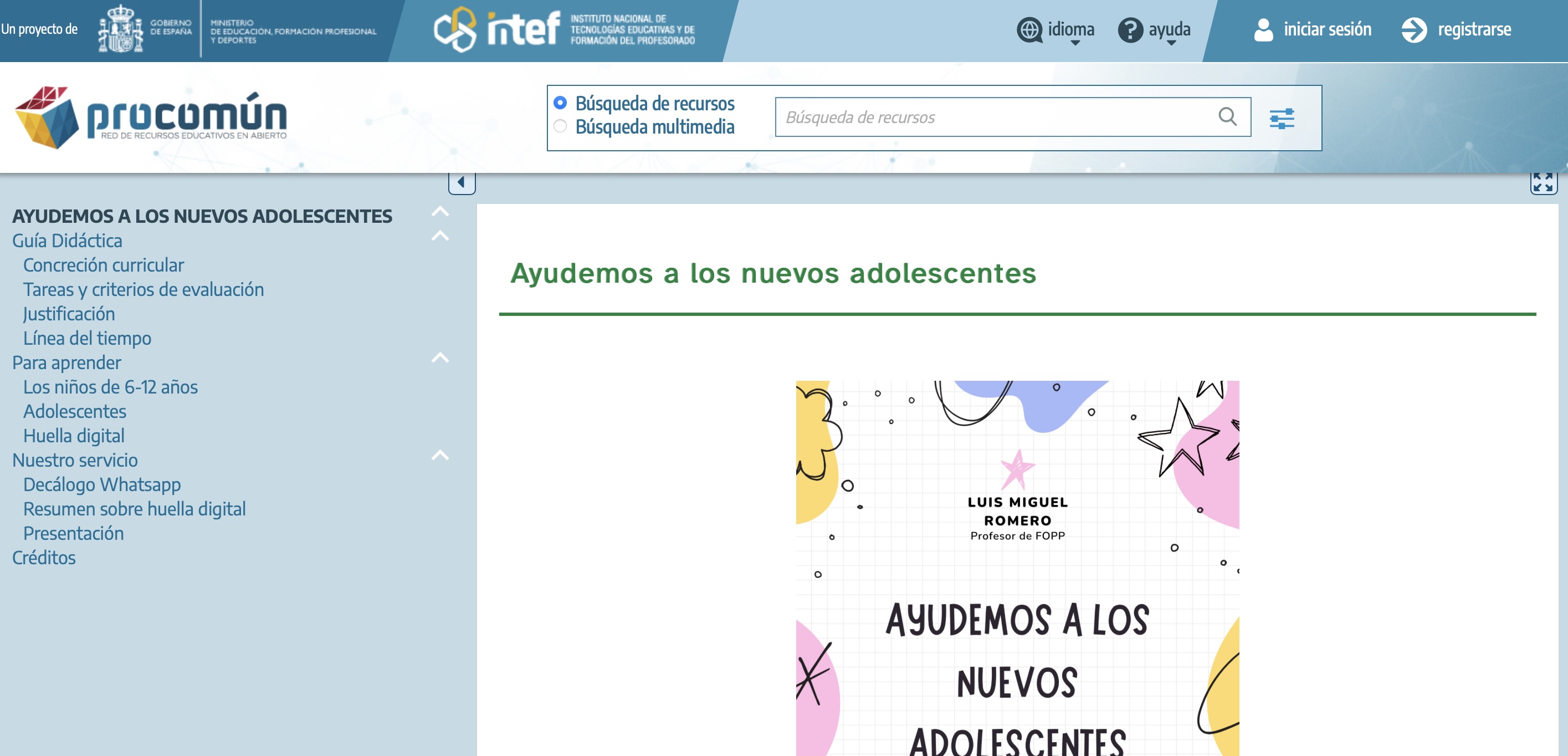 Portada del REA Portada del REA