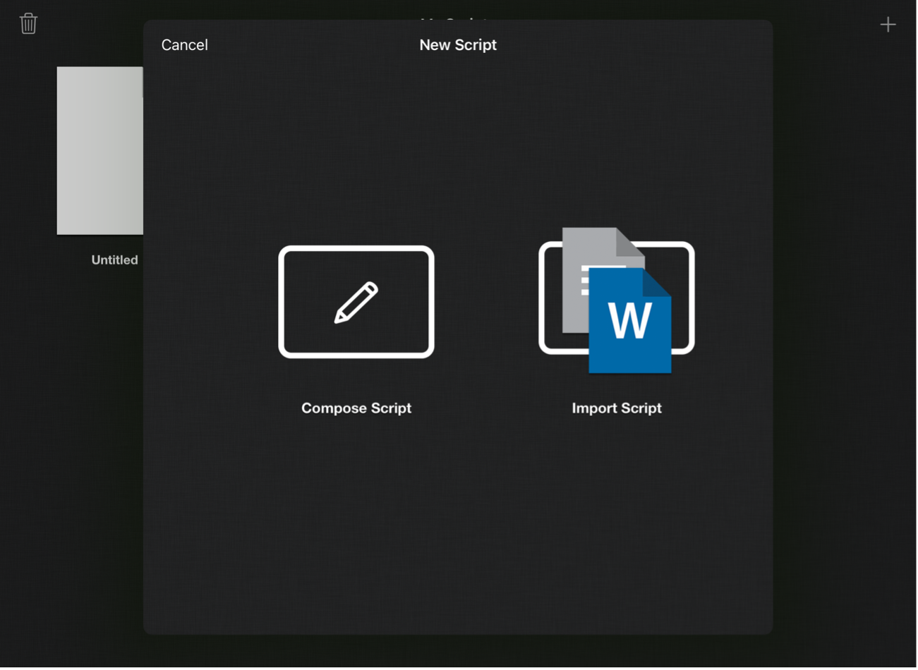 Figura 2. Pantalla de creación de documentos 