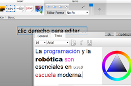 Figura 12. Añade texto a tus murales.