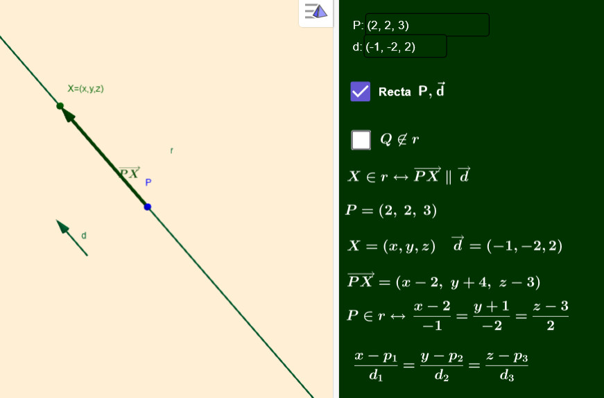 Imagen de Ecuaciones de la recta en tres dimensiones